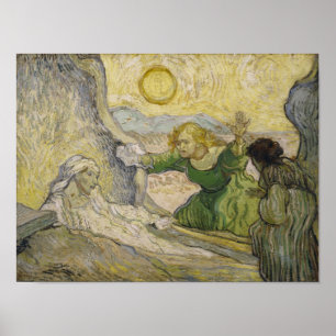 Uppvärdering av Lazarus (efter Rembrandt) Van Gogh Poster