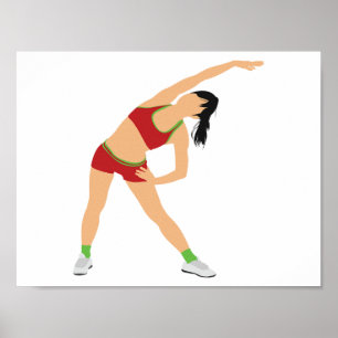 Uppvärmning av Gymnast Warming Poster