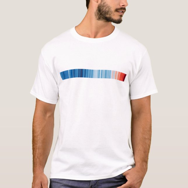 Uppvärmning av rand, klimatgrafik. Manar. T Shirt (Framsida)