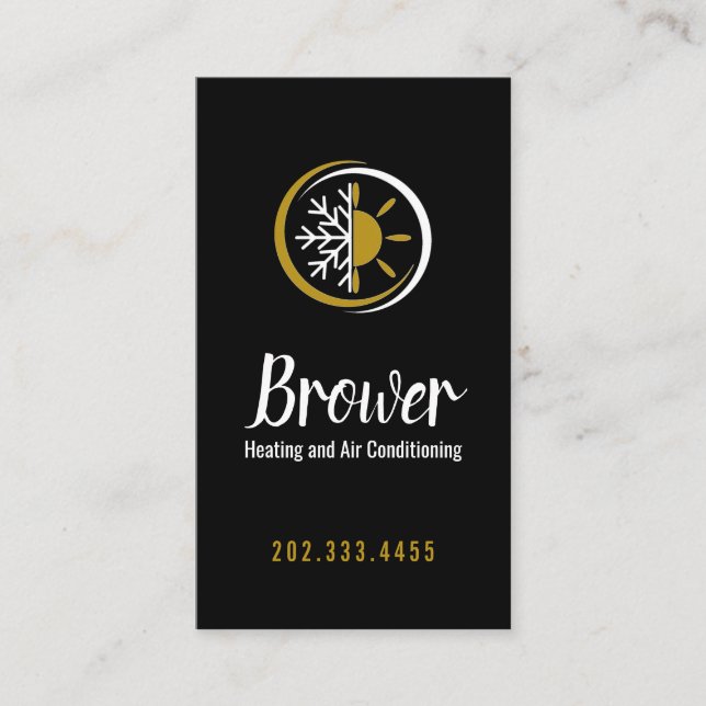 Uppvärmning och konditionering av Luft, kylning, r Visitkort (Framsida)