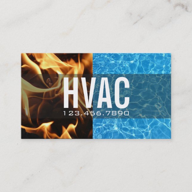 Uppvärmning och kylning, HVAC-konditionering i Luf Visitkort (Framsida)