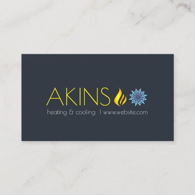 Uppvärmning och kylning, HVAC-konditionering i Luf Visitkort (Framsida)