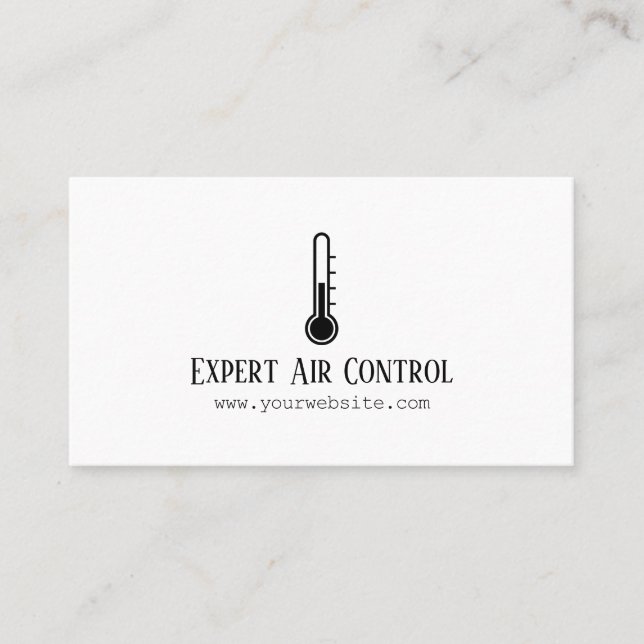 Uppvärmning och kylning, HVAC-verksamhet i Luft Visitkort (Framsida)
