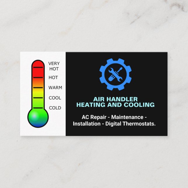 Uppvärmning och kylning, Professionell Reparation  Visitkort (Framsida)