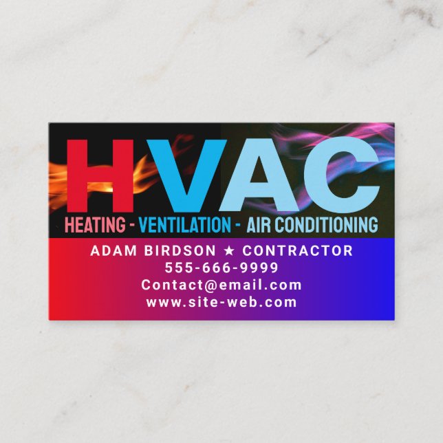 Uppvärmning och kylning samt konditionering av Luf Visitkort (Framsida)