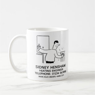 Uppvärmning och upphettning av Ingenjör Kaffemugg