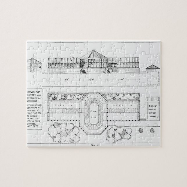 Uppvärmningsystem för ett drivhus, en drivhus och pussel (Horisontell)