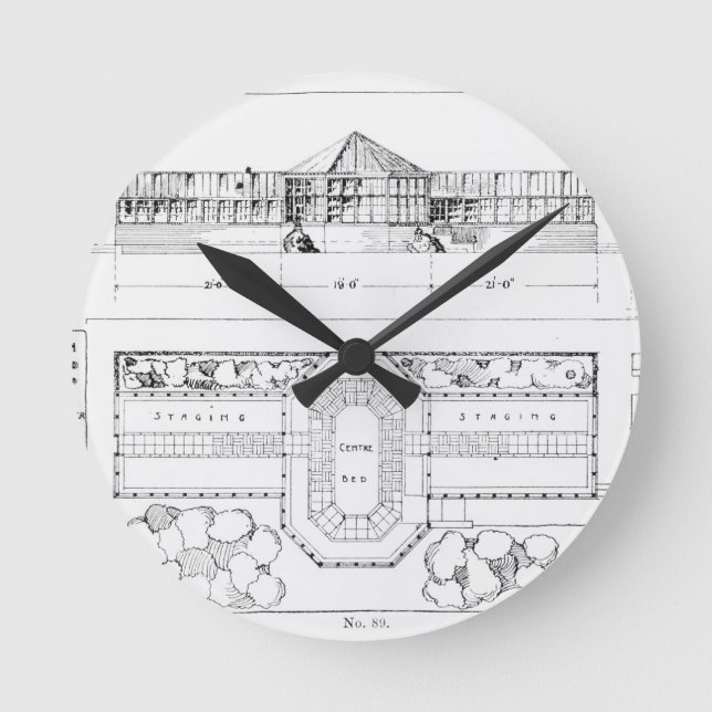 Uppvärmningsystem för ett drivhus, en drivhus och rund klocka (Framsida)