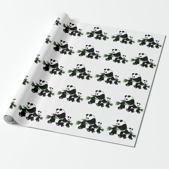 Uppväxande panda presentpapper (Utrullad)