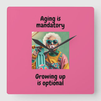 Uppväxt Fyrkantig Klocka