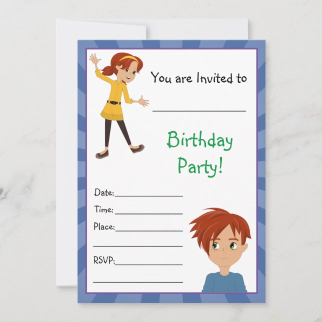 Uppväxt med Abbey- och Sam-inbjudningar Inbjudningar (Framsida)