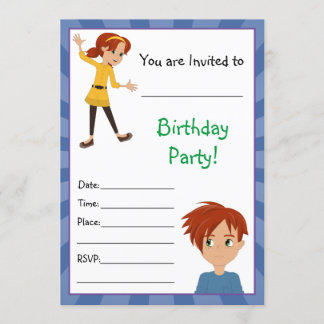 Uppväxt med Abbey- och Sam-inbjudningar Inbjudningar