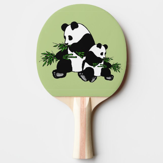 Uppväxt panda pingisracket (Baksidan)