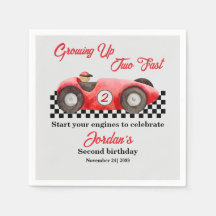 Uppväxt två Fast Red Tävling-kort andra födelsedag