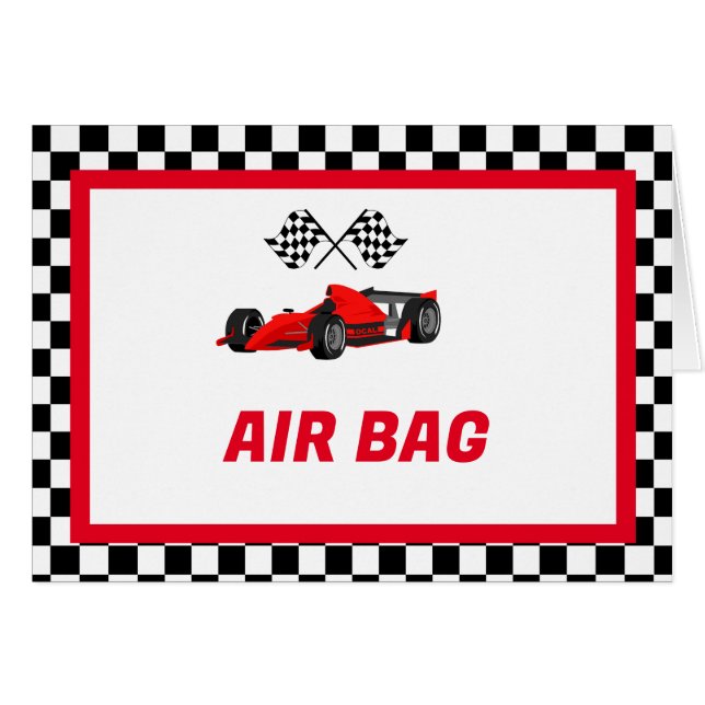 Uppväxt två snabbmatsetiketter Party OBS Kort (Framsidan Horizontal)