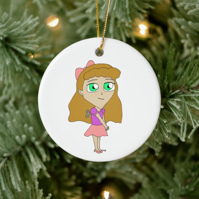 uppvind chibi julgransprydnad keramik (Träd)