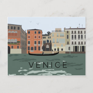 Uppvisat vykort för Venedig Gondola
