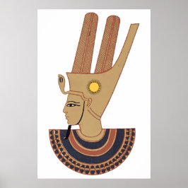 Uppvisning av Antique Hathor Egyptian guddess gudi Poster