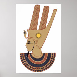 Uppvisning av Antique Hathor Egyptian guddess S Poster