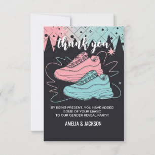 Uppvisning av Genderna Retro Sneaker Boll i 90-tal Tack Kort