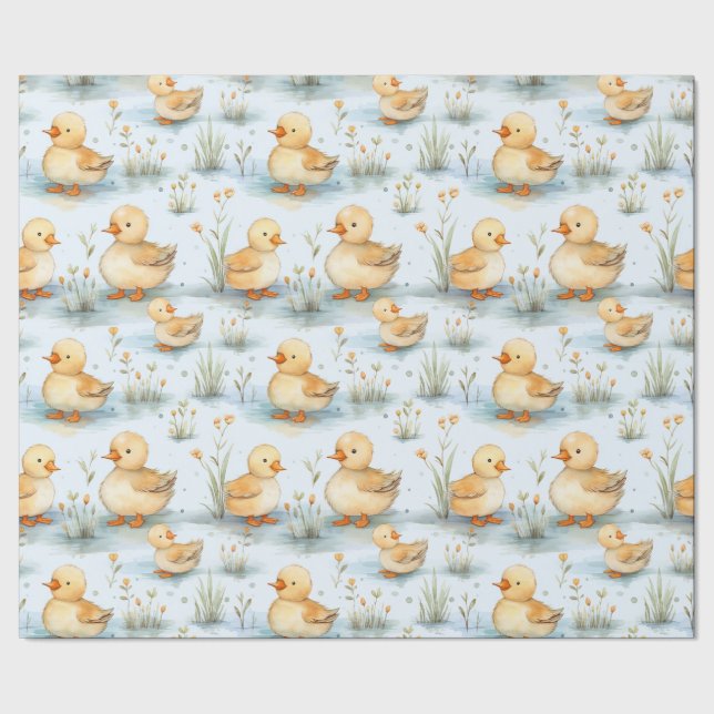 Uppvisning om Genderna Cute Duckling Vår Baby Show Presentpapper (Seam)