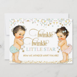 Uppvisning om Twinkle Little Star Baby Gender  Inbjudningar