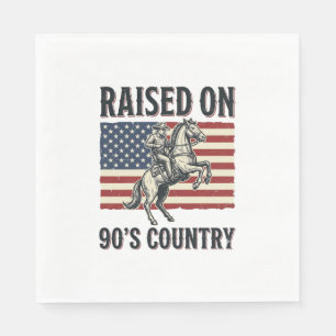 Uppvuxen På 90-Tals Country Cowboy Västra Tröja De Pappersservett