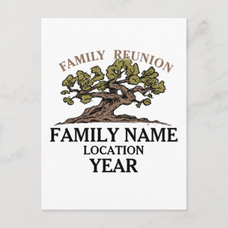 Uppvykort för Family Reunion Träd Vykort