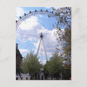 Uppvykort för molnet London Öga Blå himmel Vykort