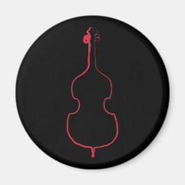 Upright Bass Bläck Magnet