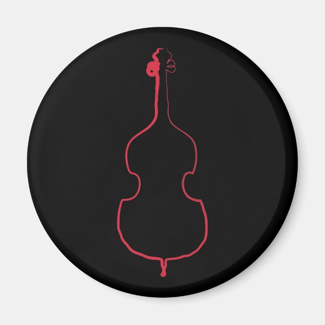 Upright Bass Bläck Magnet (Framsidan)