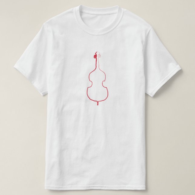 Upright Bass Bläck Tee (Design framsida)