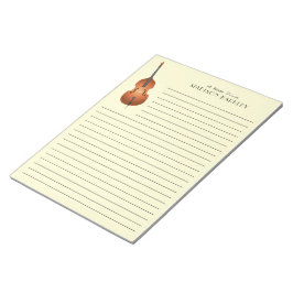 Upright Bass Musician Teacher Jazz Band Anteckningsblock