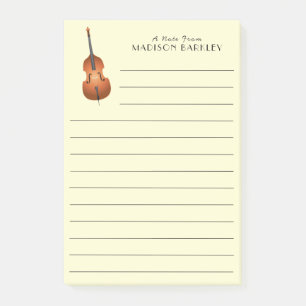 Upright Bass Musician Teacher Jazz Band Post-it Block