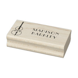 Upright Bass Musician Teacher Jazz Band Stämpel