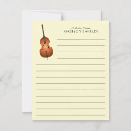 Upright Bass Musician Teacher Jazz Band Tack Kort