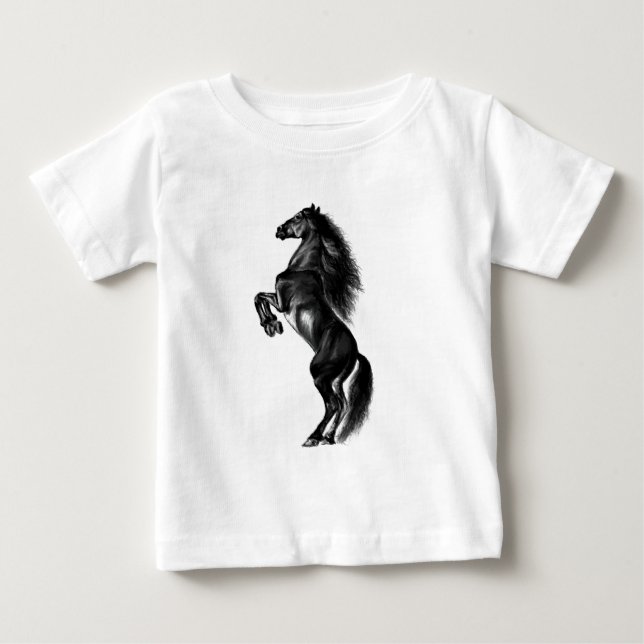 Upright Horse Baby T-Shirt (Framsida)