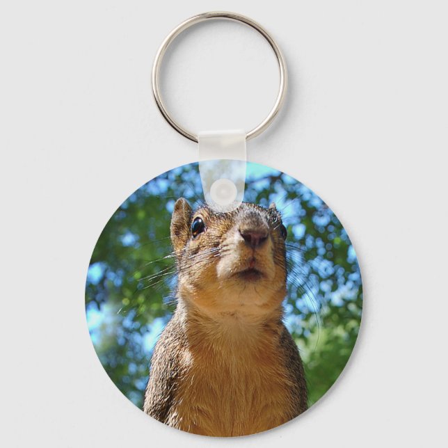 Upright Squirrel Nyckelring (Framsida)
