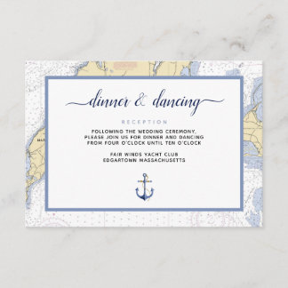 Upscale Nautical Martha's Vineyard Event Reception Tilläggskort