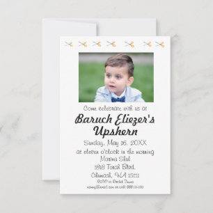 Upshernish Inbjudan Upshern Upsherin Inbjudningar