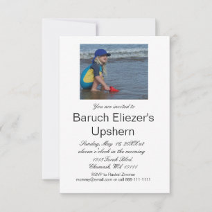 Upshernish-inbjudan Upshern Upsherin-inbjudningar Inbjudningar