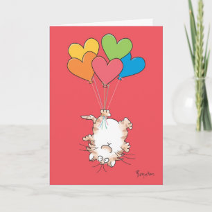 UPSIDE-DOWN CAT-Valentineser per Boynton Helgkort