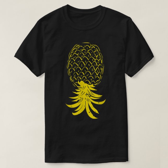 Upside Down Pineapple Retro Design T Shirt (Design framsida)