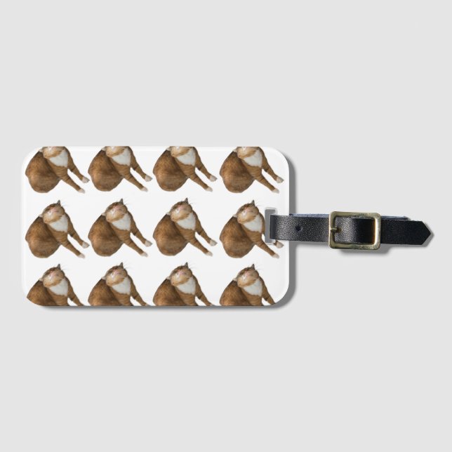 Upside-Down Sunshine Cat Bagagebricka (Framsida horisontal)