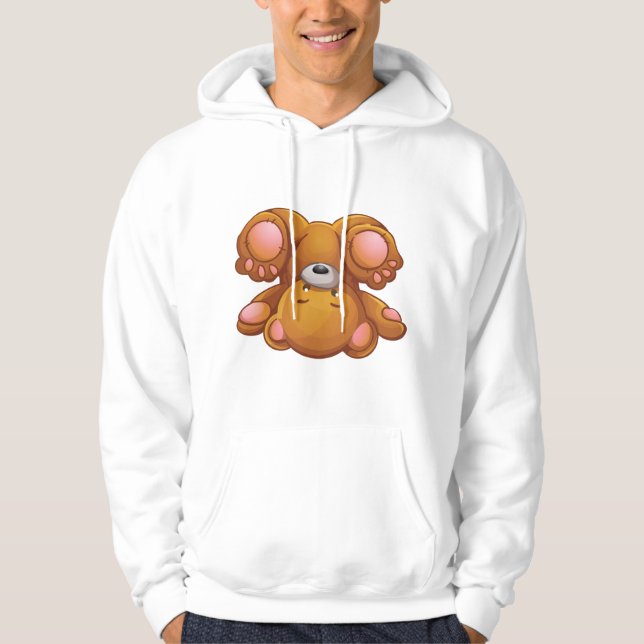 Upside Down Teddy Bear Hoodie (Framsida)