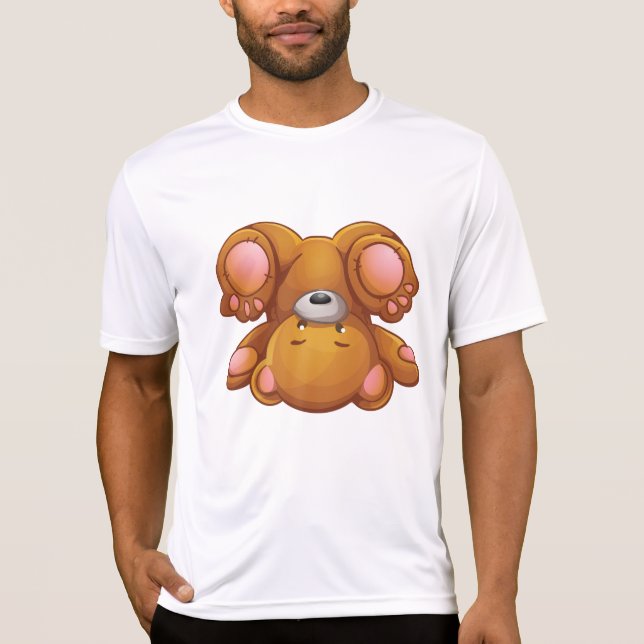 Upside Down Teddy Bear T Shirt (Framsida)