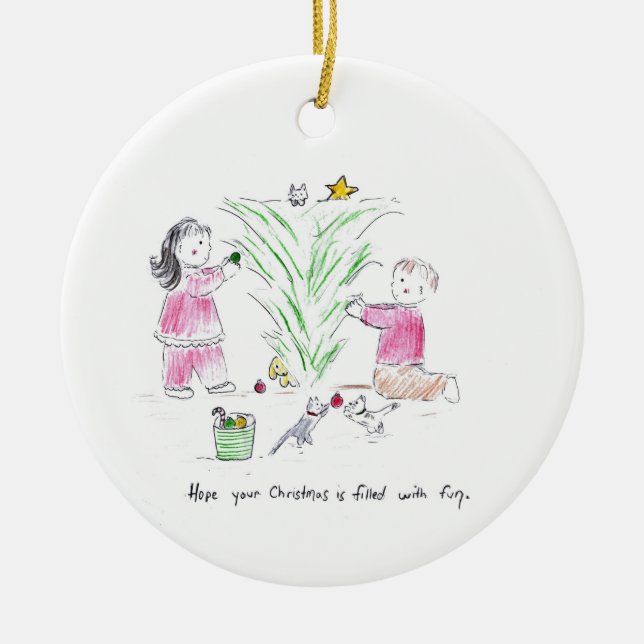 upsidedown_christmas julgransprydnad keramik (Framsidan)
