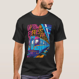 Uptown Express Tunnelbanan Graffiti Konst T Shirt