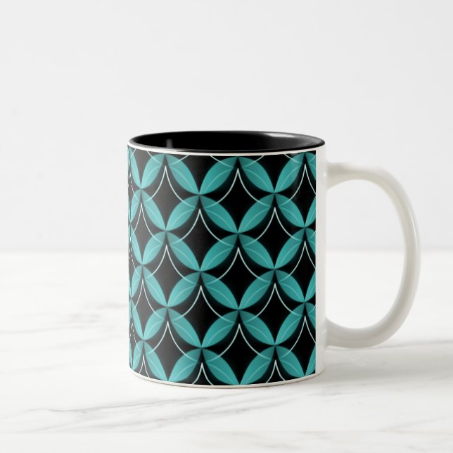 Uptown Glam Mugg, Electric Teal Två-Tonad Mugg (Höger)