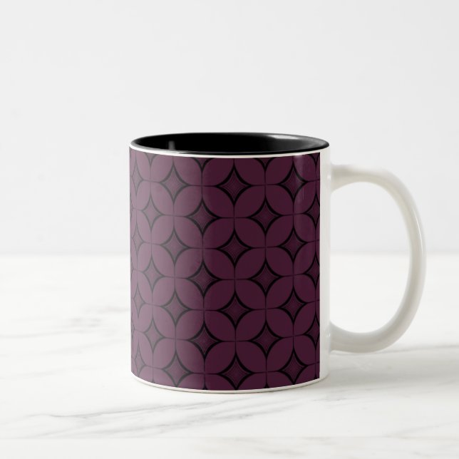 Uptown Retro Mugg, Mörk Lila Två-Tonad Mugg (Höger)